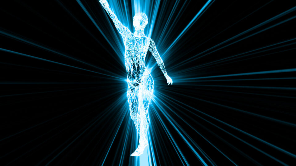 a physical body contained in a matrix of Light.